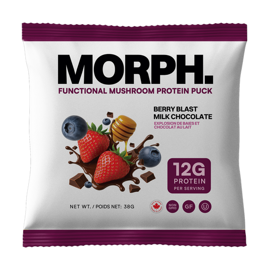 Berry Blast Dark Chocolate Functional Mushroom Protein Puck