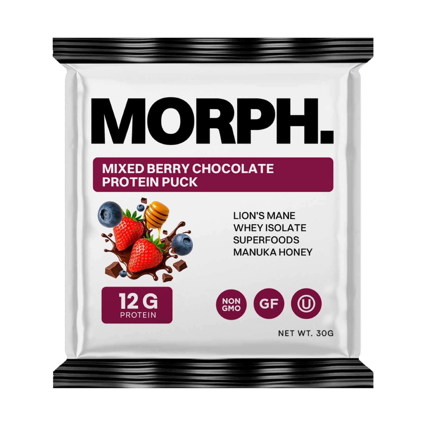 Protein Puck + Functional Mushrooms - Berry Blast Milk Chocolate